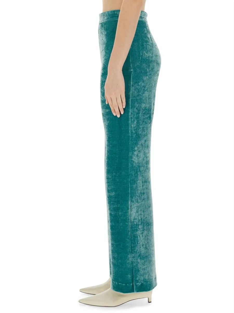 Jil Sander Mid-Waisted Velvet Trousers