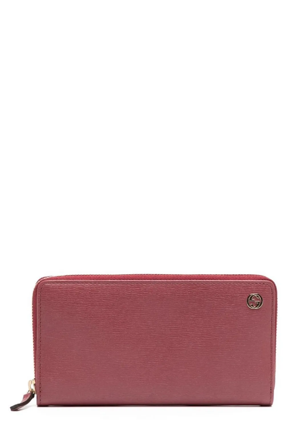 Gucci Gg Logo Plaque Zipped Wallet