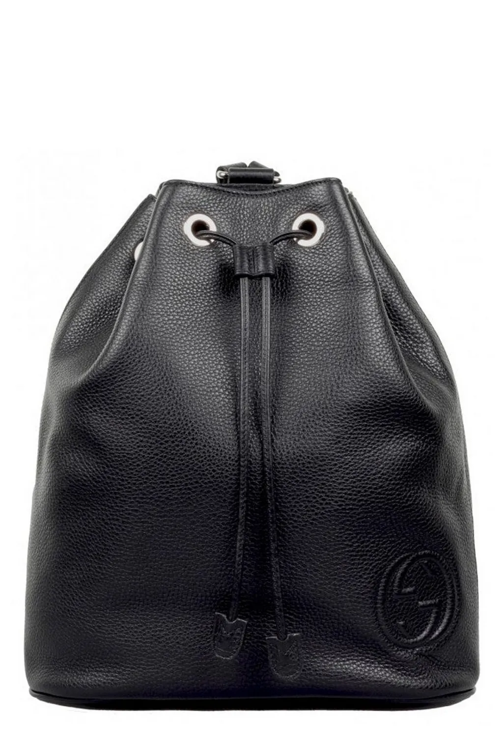 Gucci Logo Embossed Drawstring Backpack
