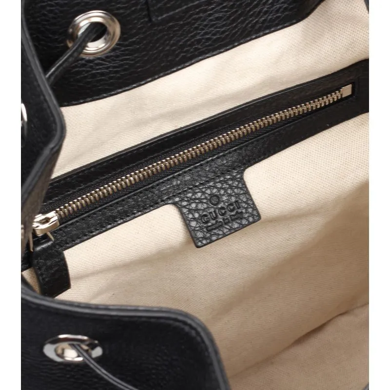 Gucci Logo Embossed Drawstring Backpack