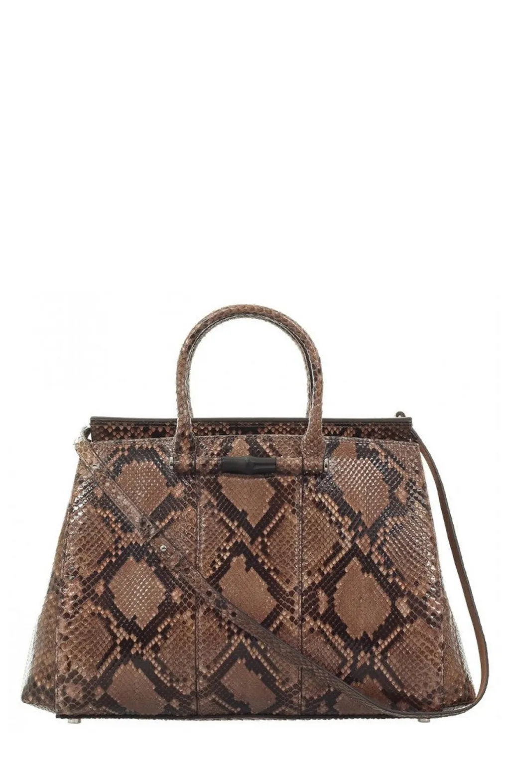 Gucci Embossed Bamboo Tote Bag