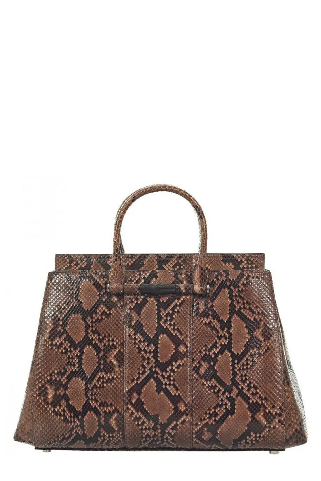 Gucci Embossed Bamboo Tote Bag