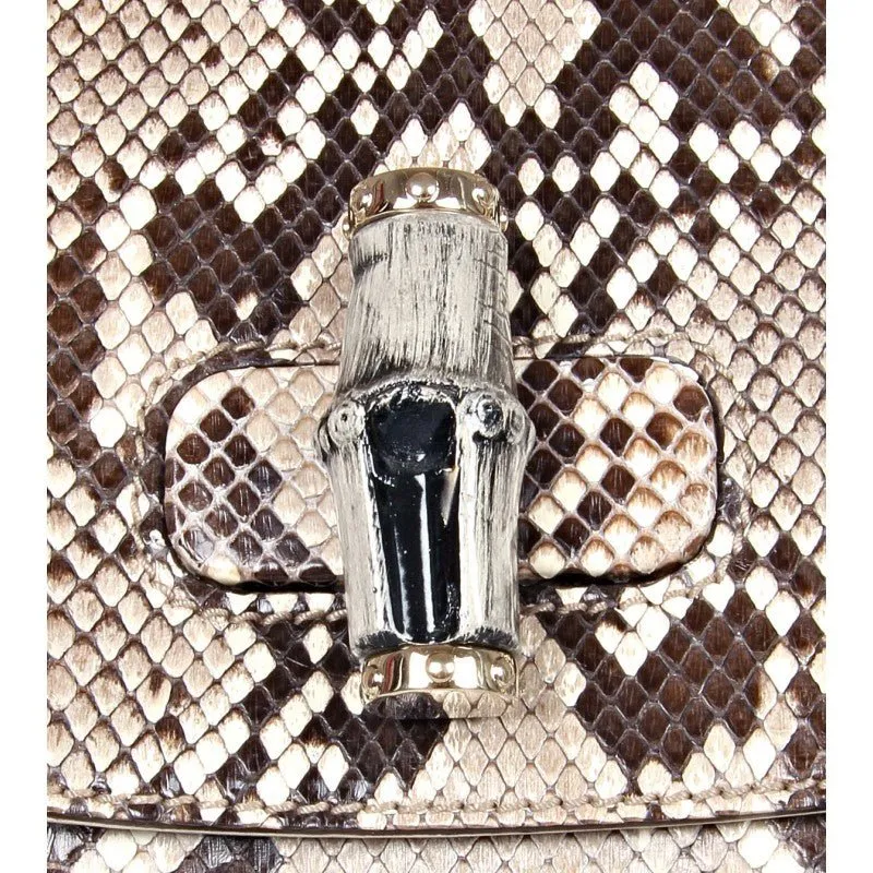 Gucci Embossed Pop Bamboo Tote Bag
