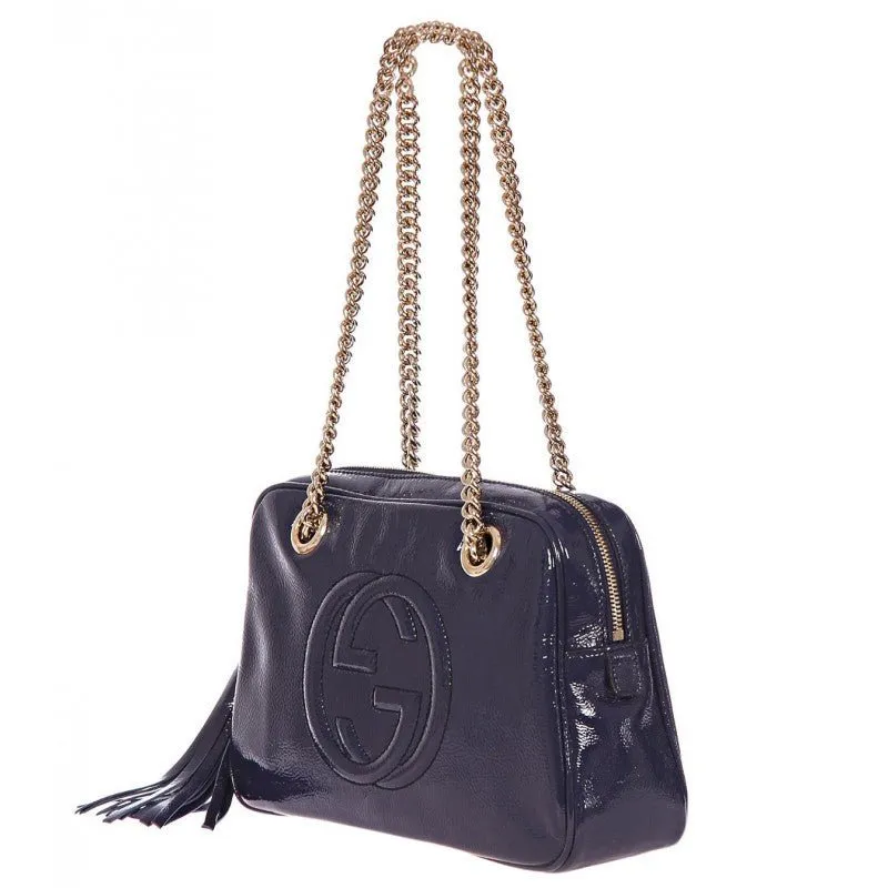 Gucci Logo Embossed Soho Shoulder Bag