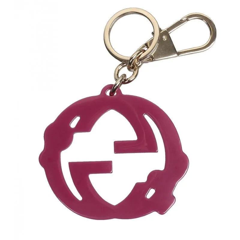 Gucci Gg Embellished Key Ring Charm