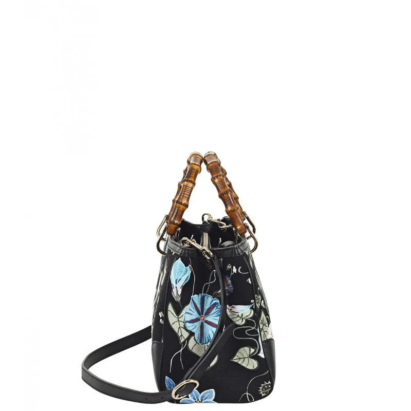 Gucci Flora Knight Print Bamboo Strapped Tote Bag