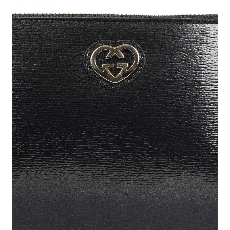 Gucci Gg Heart Logo Zipped Cosmetic Case