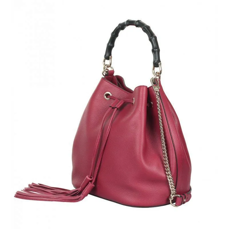 Gucci Tassel Detailed Miss Bamboo Bucket Bag