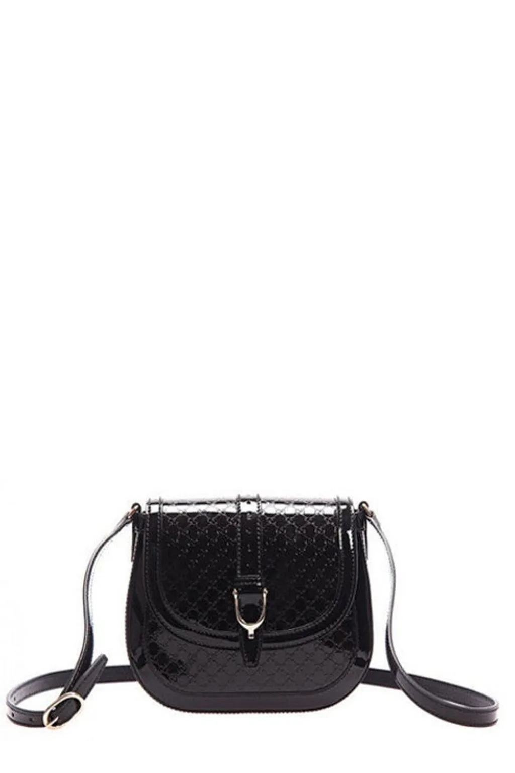 Gucci Embossed Saddle Bag
