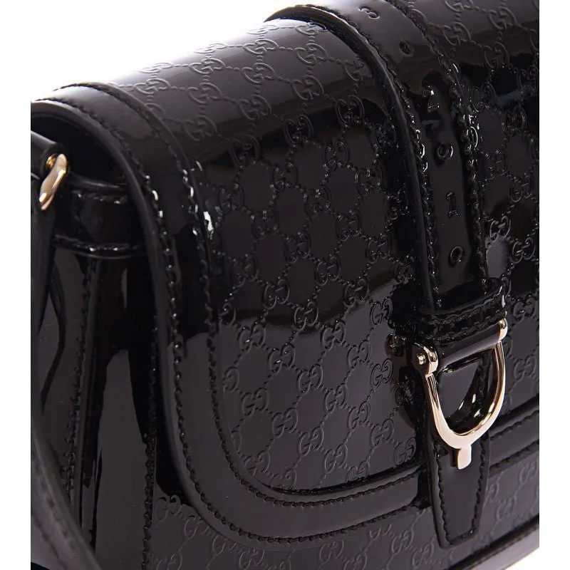 Gucci Embossed Saddle Bag