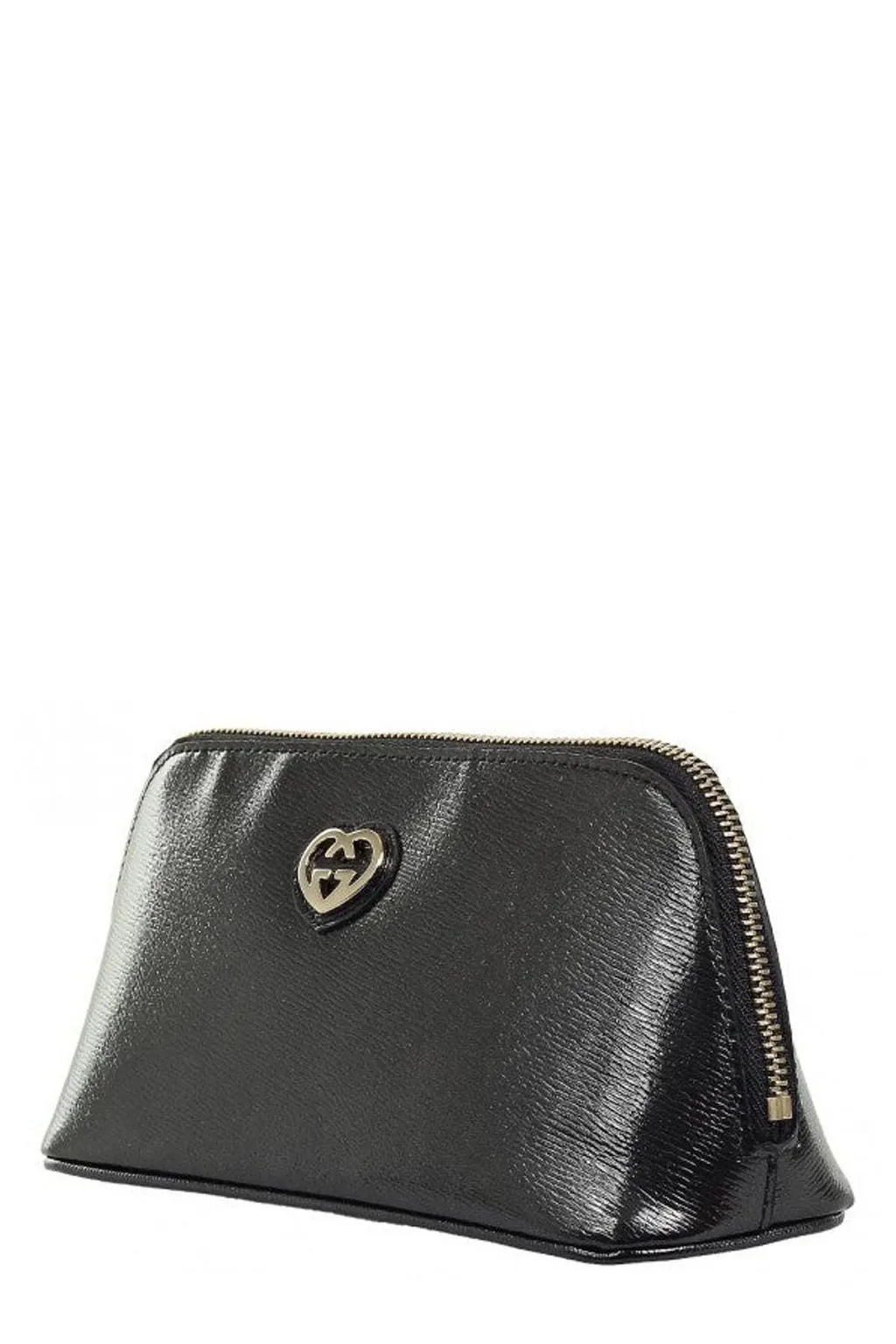 Gucci Gg Heart Logo Zipped Cosmetic Bag