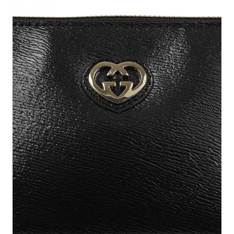 Gucci Gg Heart Logo Zipped Cosmetic Bag