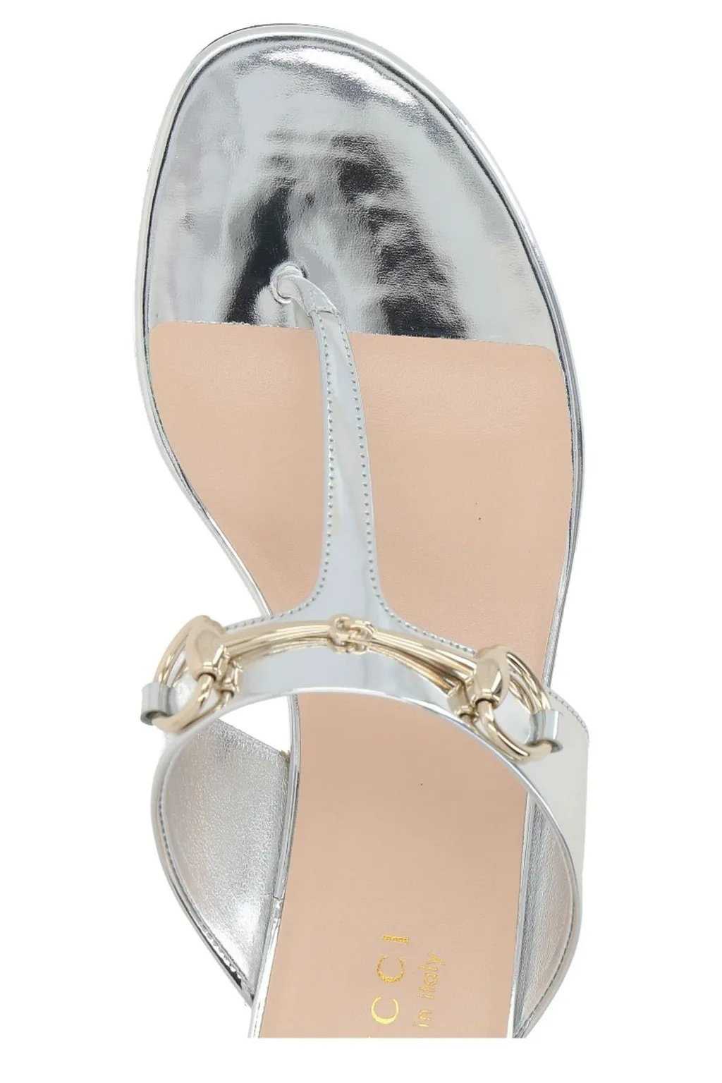 Gucci Metallic Thong Sandals