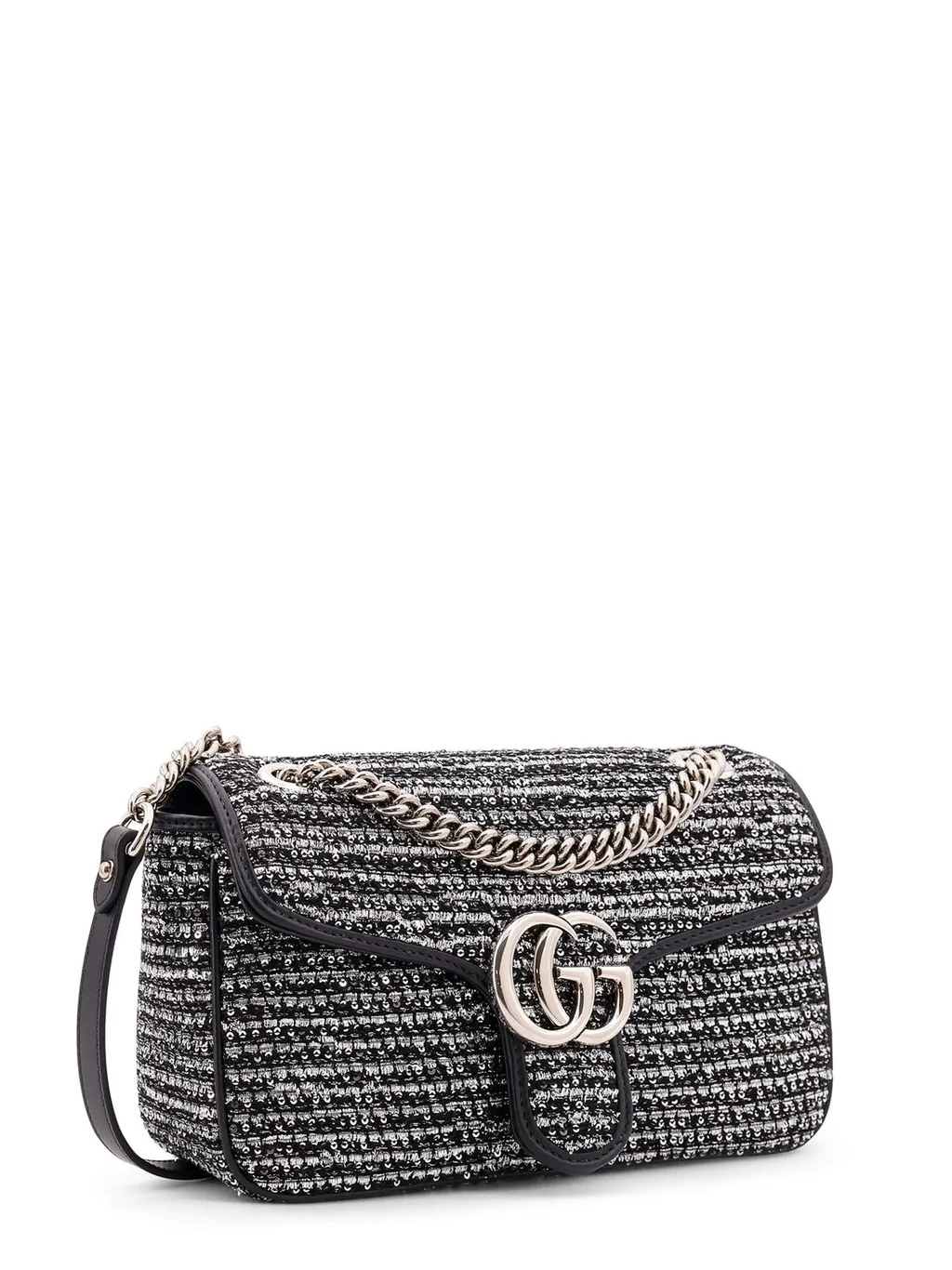 Gucci Gg Marmont Sequined Small Shoulder Bag