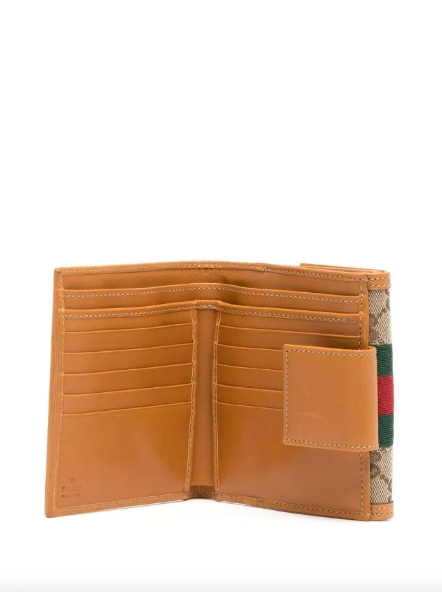 Gucci All-Over Logo Print Compact Wallet