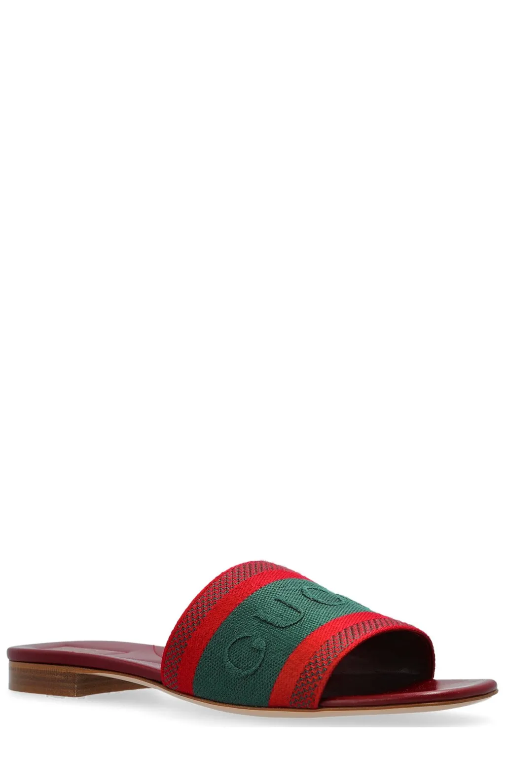 Gucci Web Detailed Slide Sandals