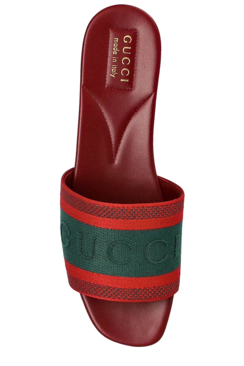 Gucci Web Detailed Slide Sandals