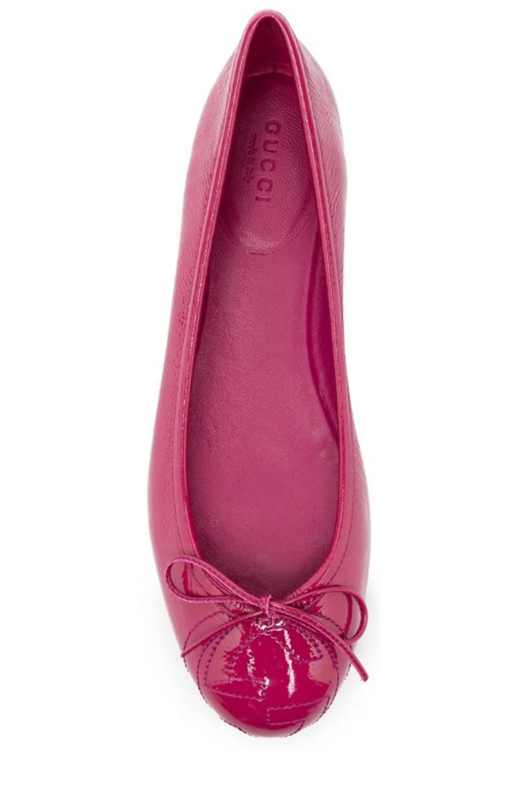 Gucci High Shine Bow Ballet Flats