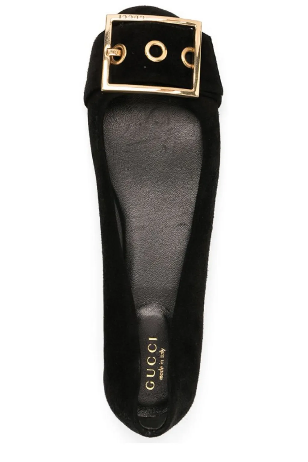 Gucci Slip-On Buckle Ballet Flats