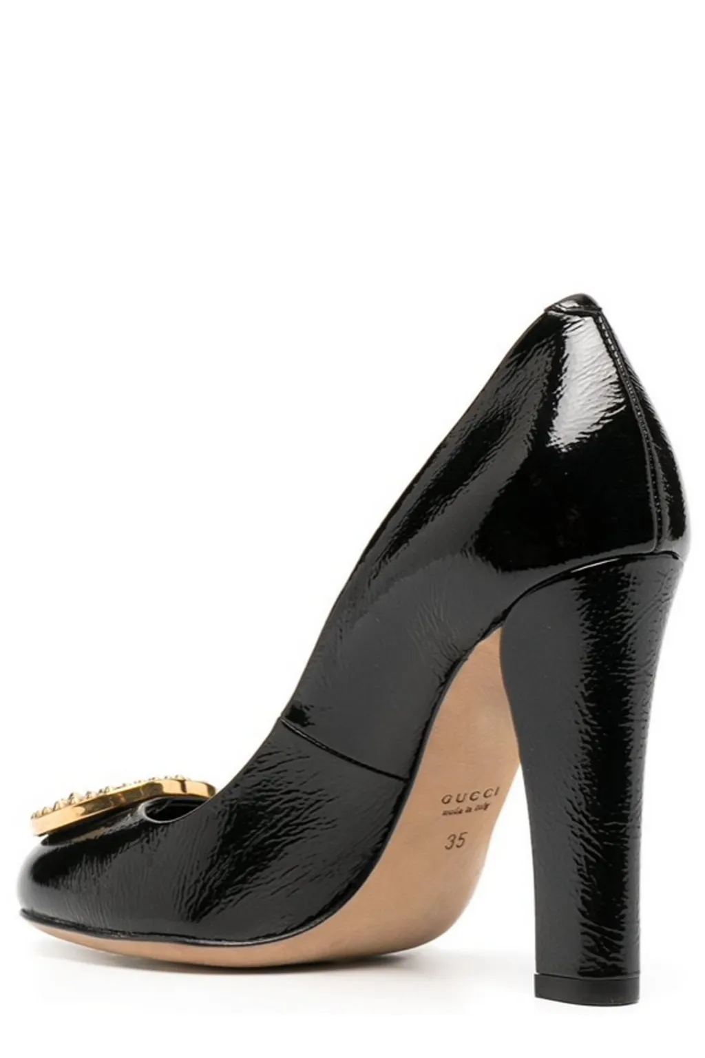 Gucci Logo Plaque High Heel Pumps