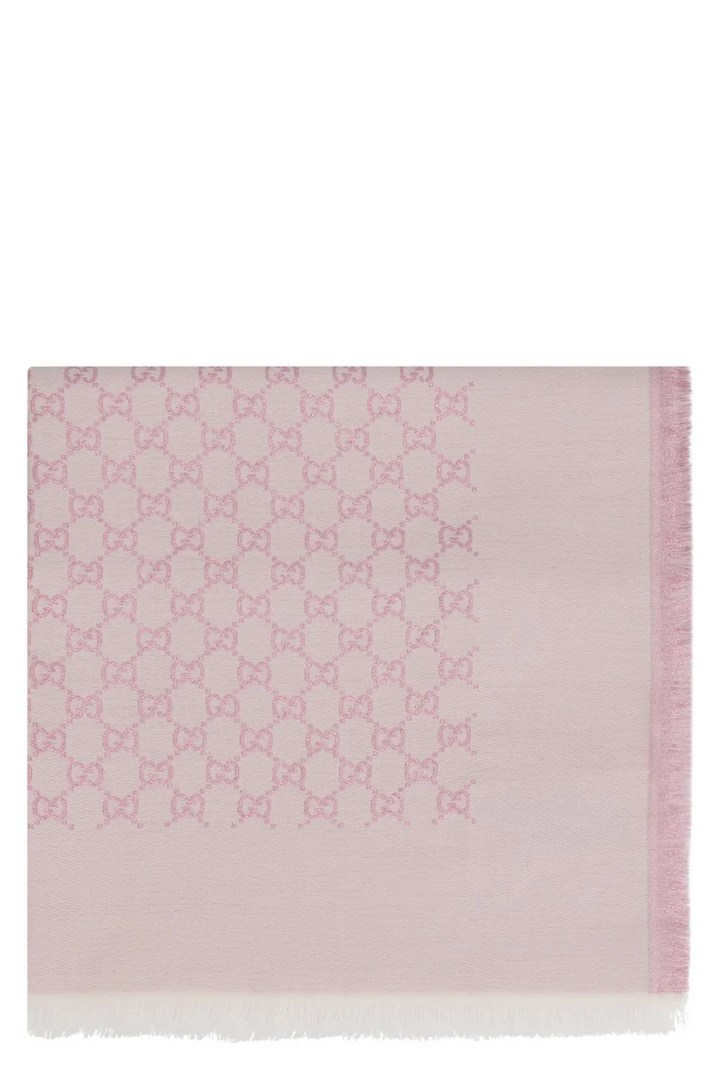Gucci Monogrammed Fringe-Edge Scarf