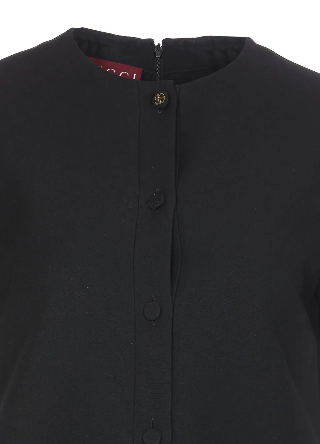 Gucci Rear Zipped Inverted-Pleat Mini Dress