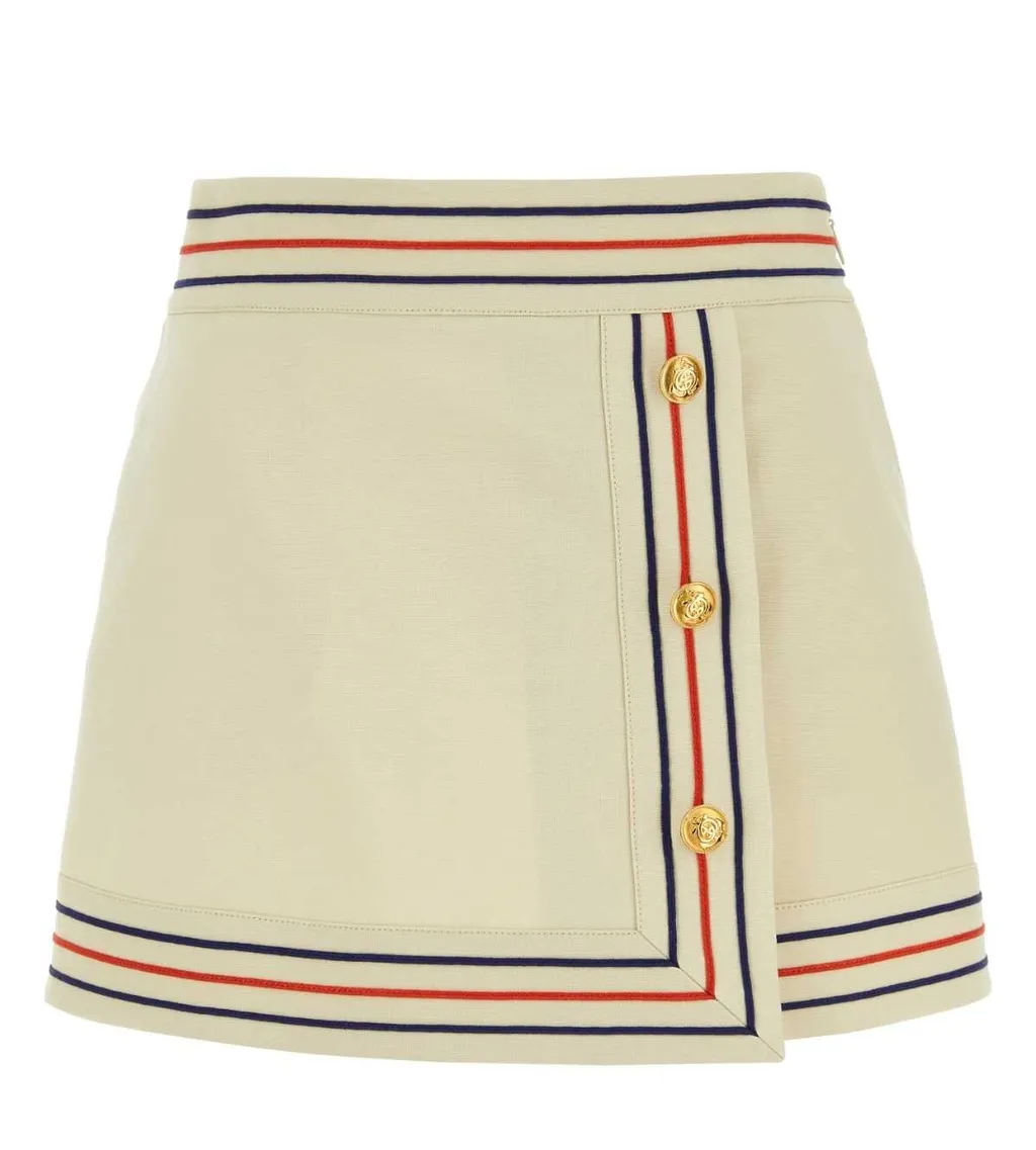 Gucci Striped Wrap Skirt