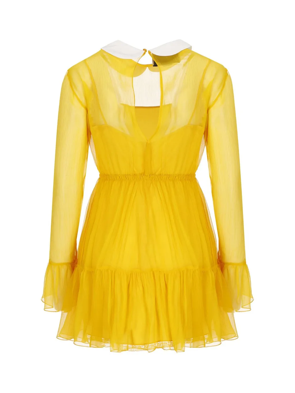 Gucci Ruffled Hem Chiffon Dress