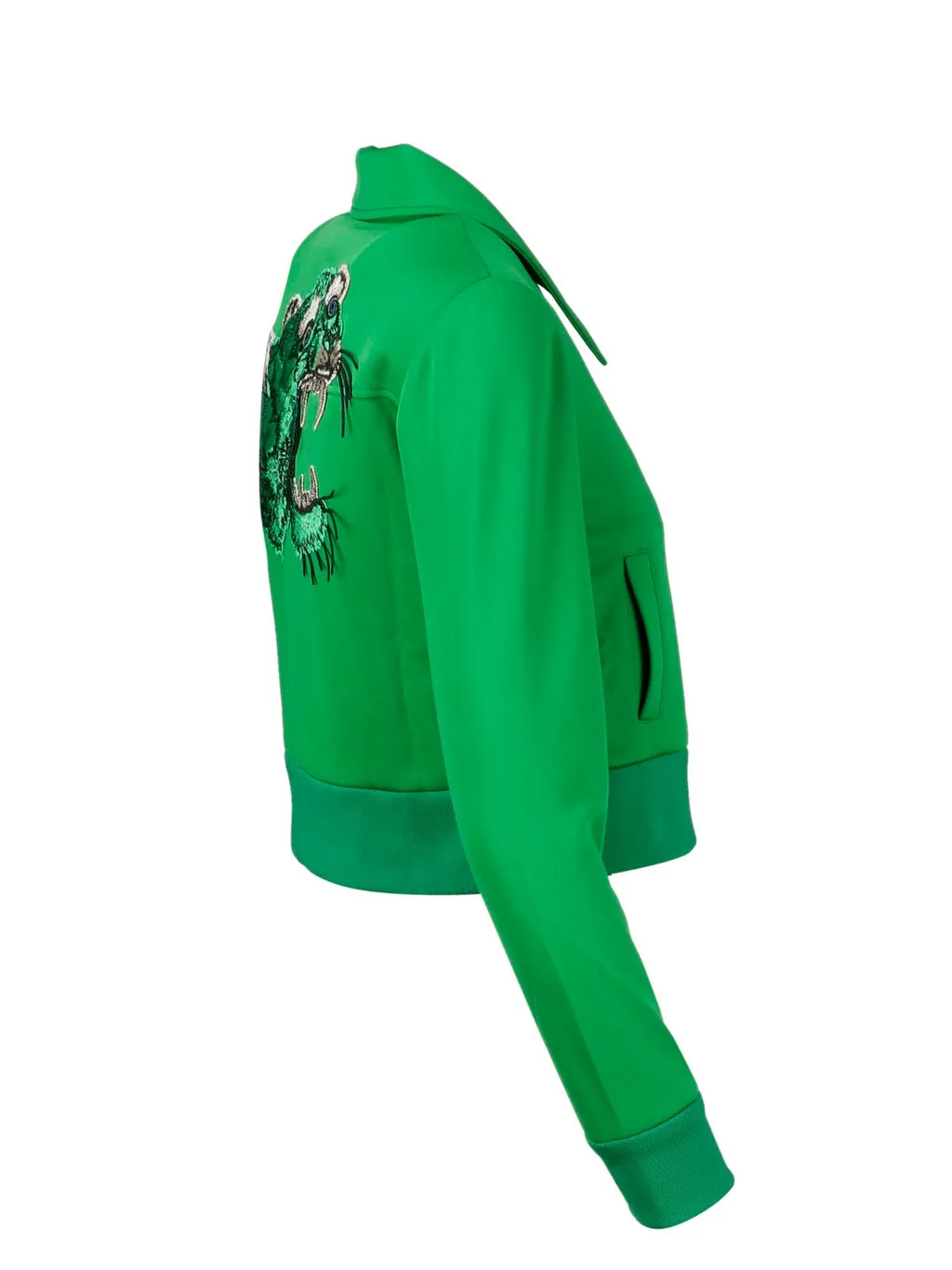 Gucci Tiger Embroidery Technical Jersey Jacket