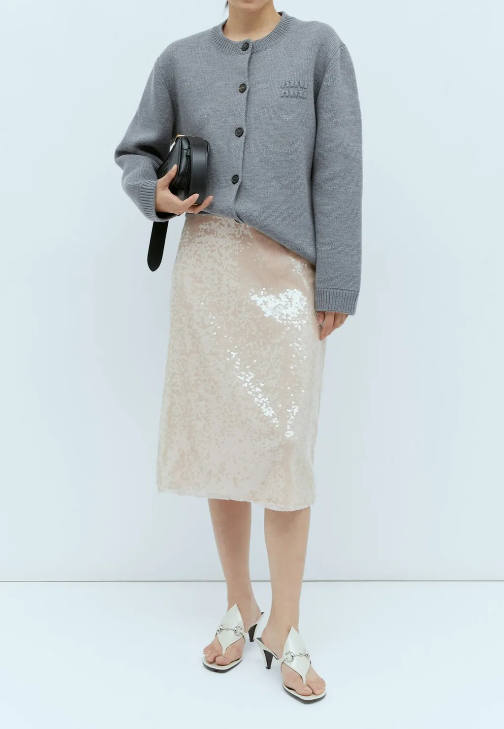 Gucci Sequin Embroidered Tulle Skirt