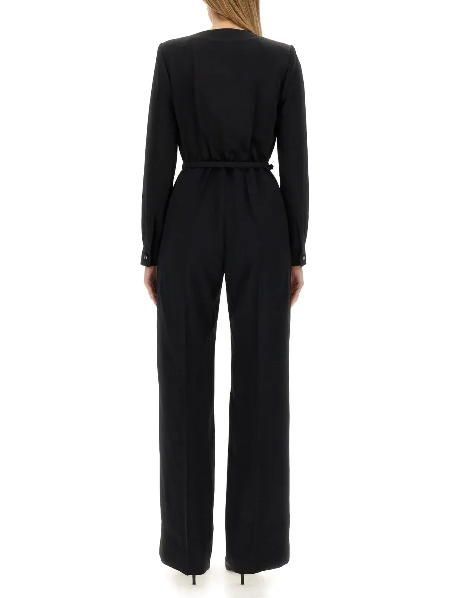 Gucci Satin Square G Belt Jumpsuit