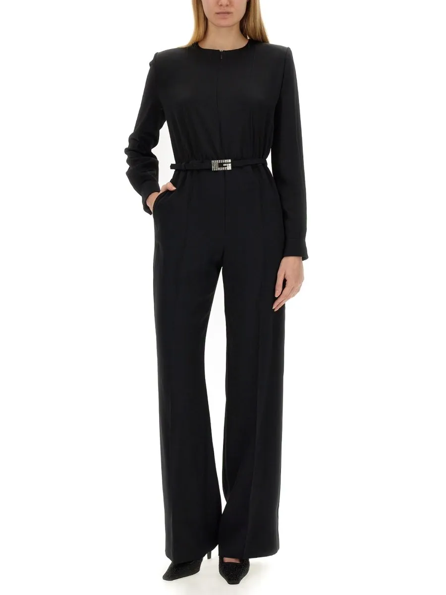 Gucci Satin Square G Belt Jumpsuit