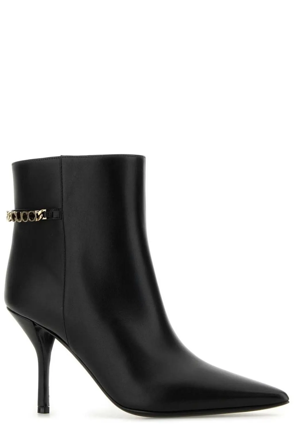 Gucci Logo Plaque Pointed-Toe Boots