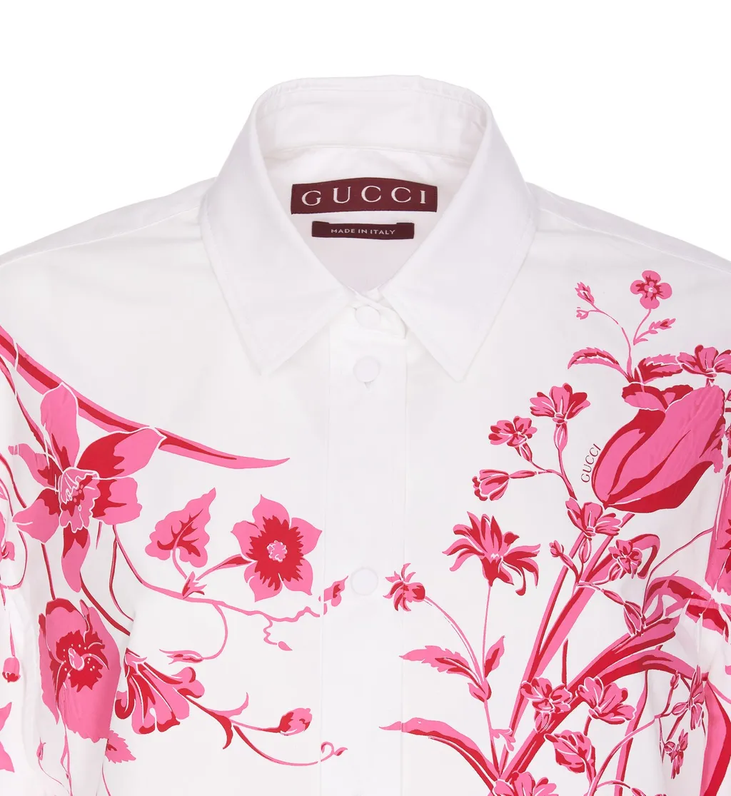 Gucci Floral Printed Poplin Shirt