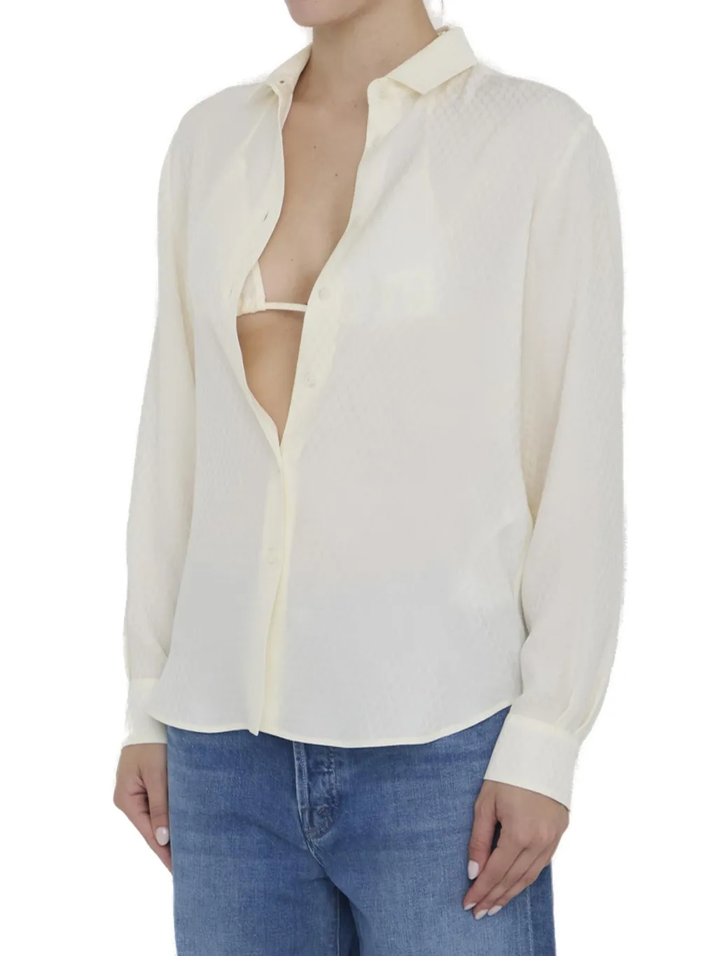 Gucci Self Tied Jacquard Shirt