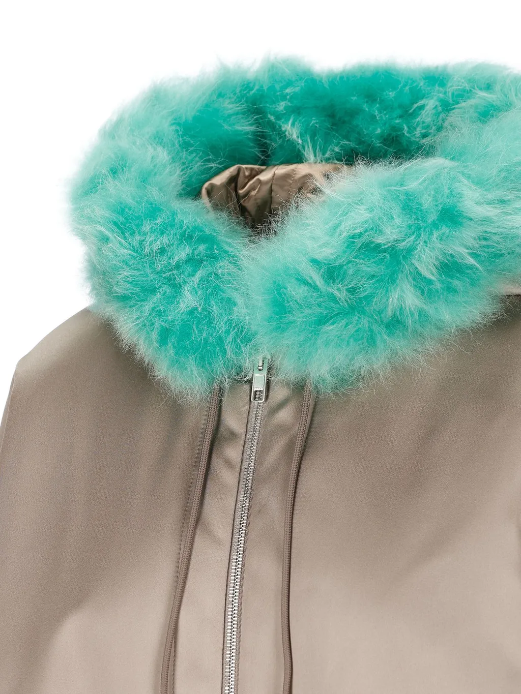 Gucci Shearling Trim Hooded Jacket