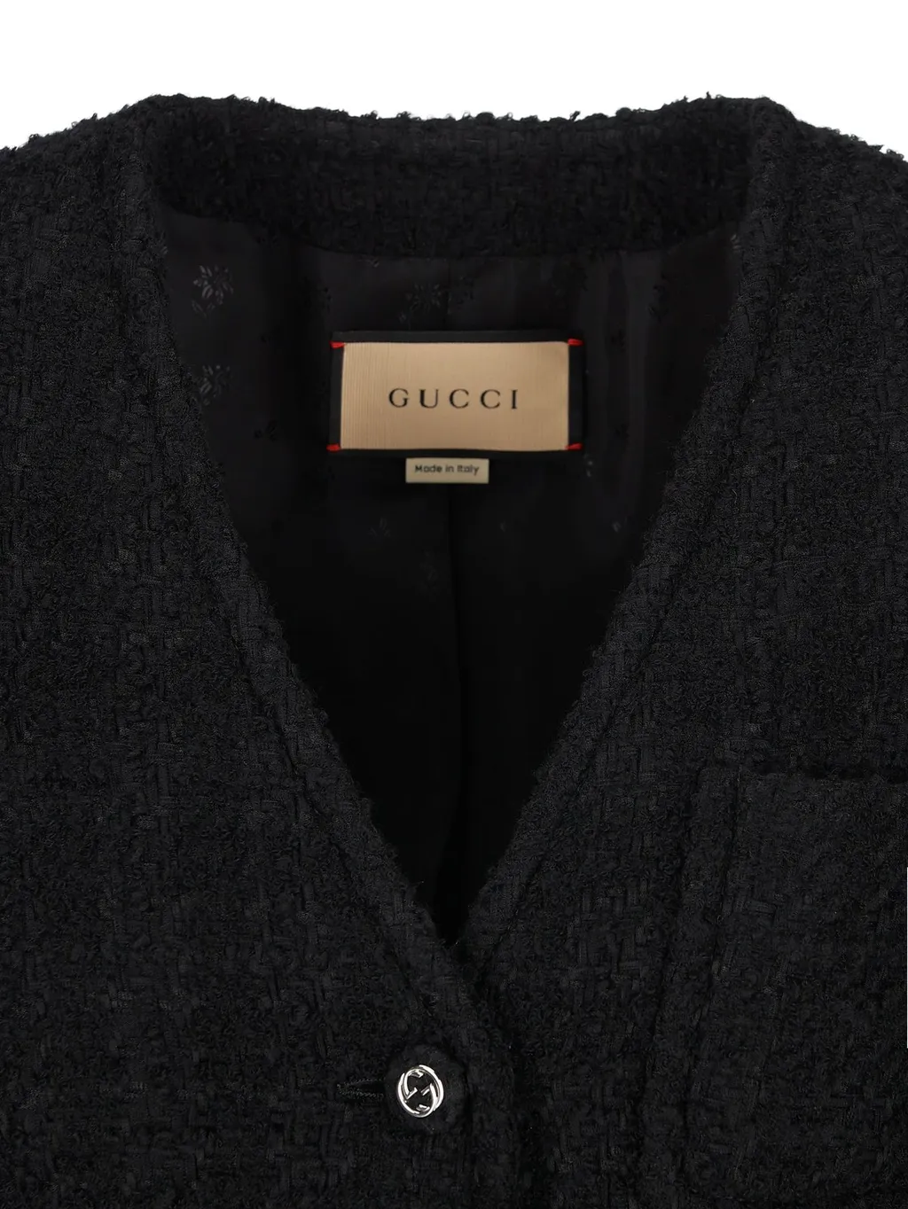 Gucci Single-Breasted Tweed Jacket