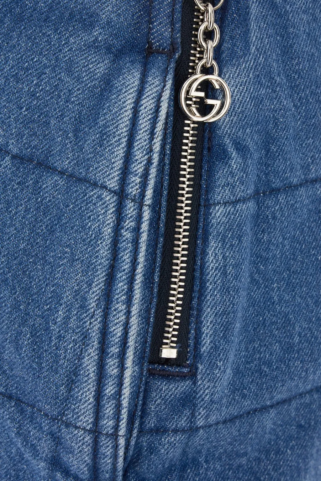 Gucci Denim Quilted Skirt