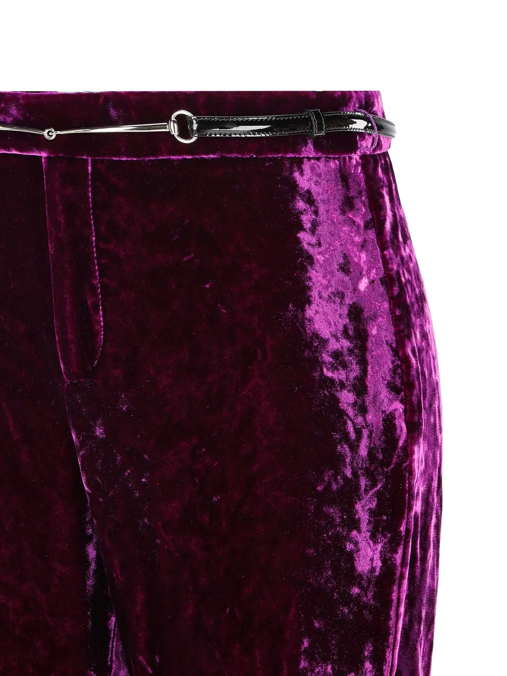 Gucci Horsebit Belt Velvet Pants