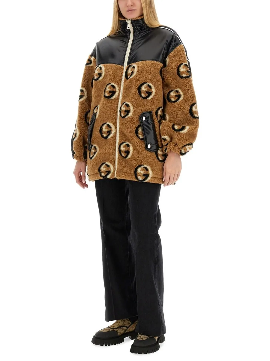 Gucci Fleece Jacquard Zipper Jacket