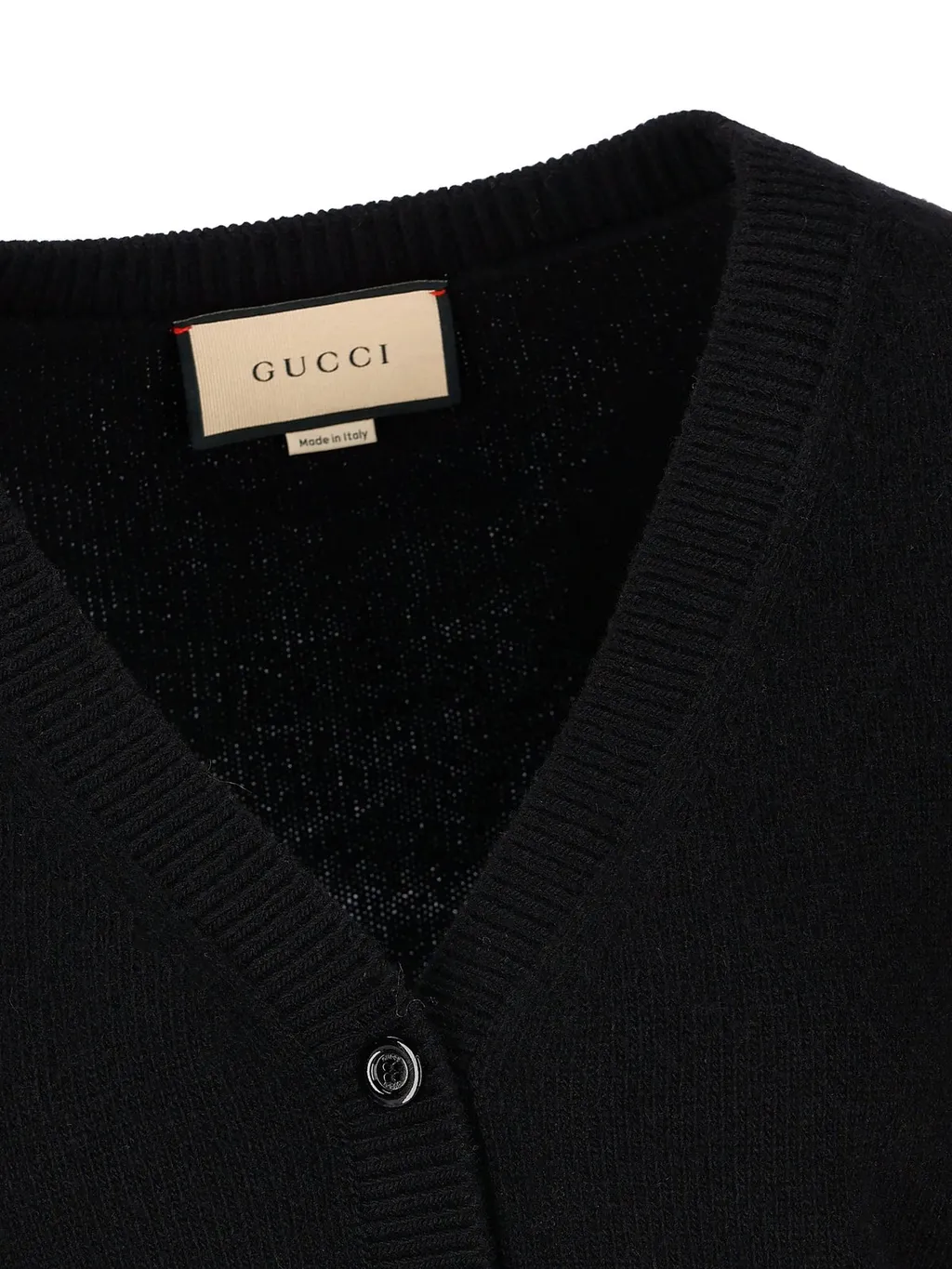 Gucci Ribbed Trim Cropped Cardigan