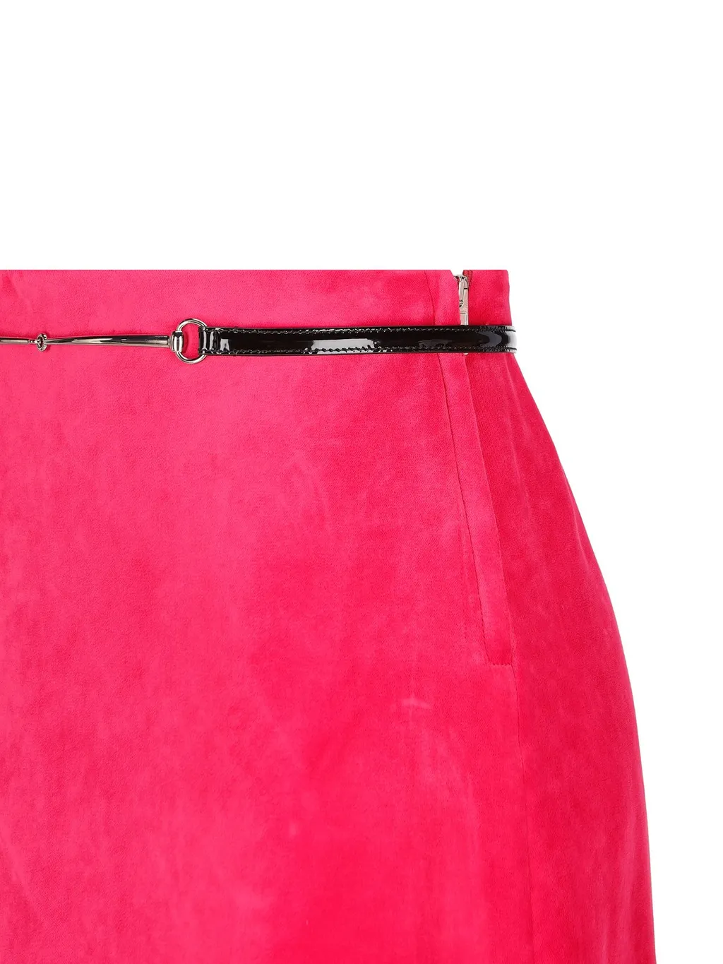 Gucci Horsebit Belt Velvet Skirt