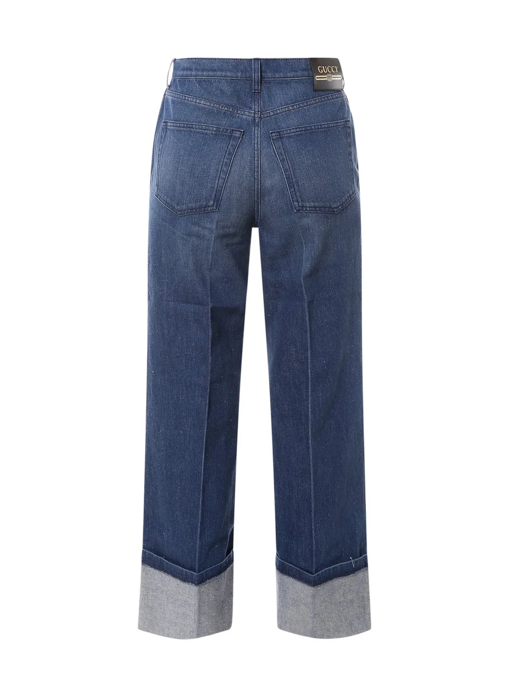 Gucci Logo Printed Wide-Leg Jeans