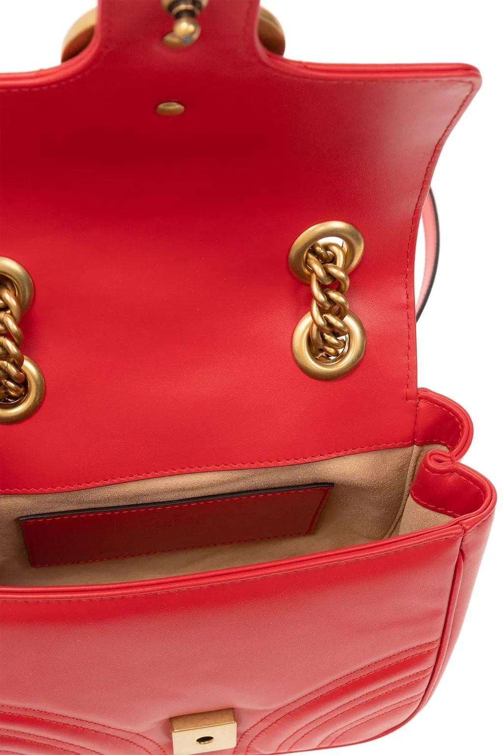 Gucci Gg Marmont Matelassé Foldover Top Shoulder Bag
