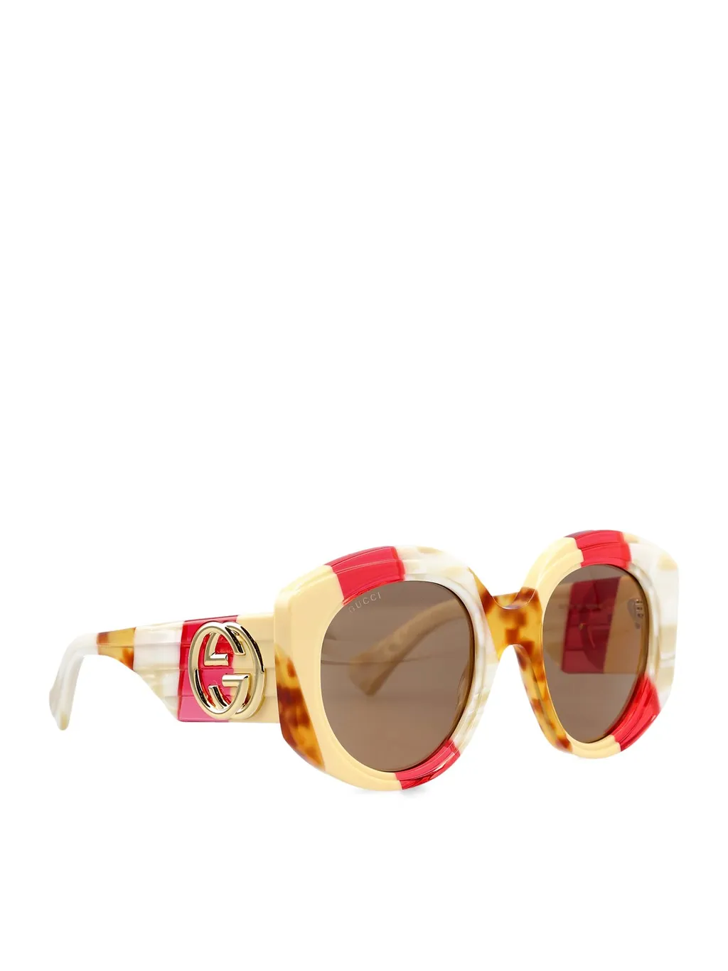 Gucci Eyewear Logo Plaque Oversized Frame Sunglasses