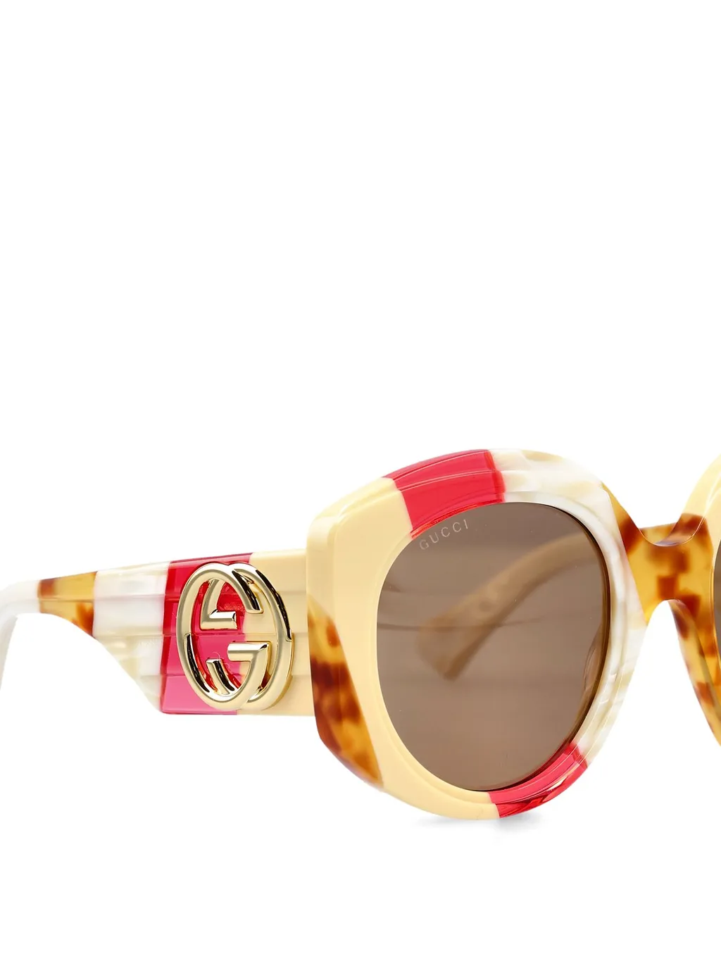 Gucci Eyewear Logo Plaque Oversized Frame Sunglasses
