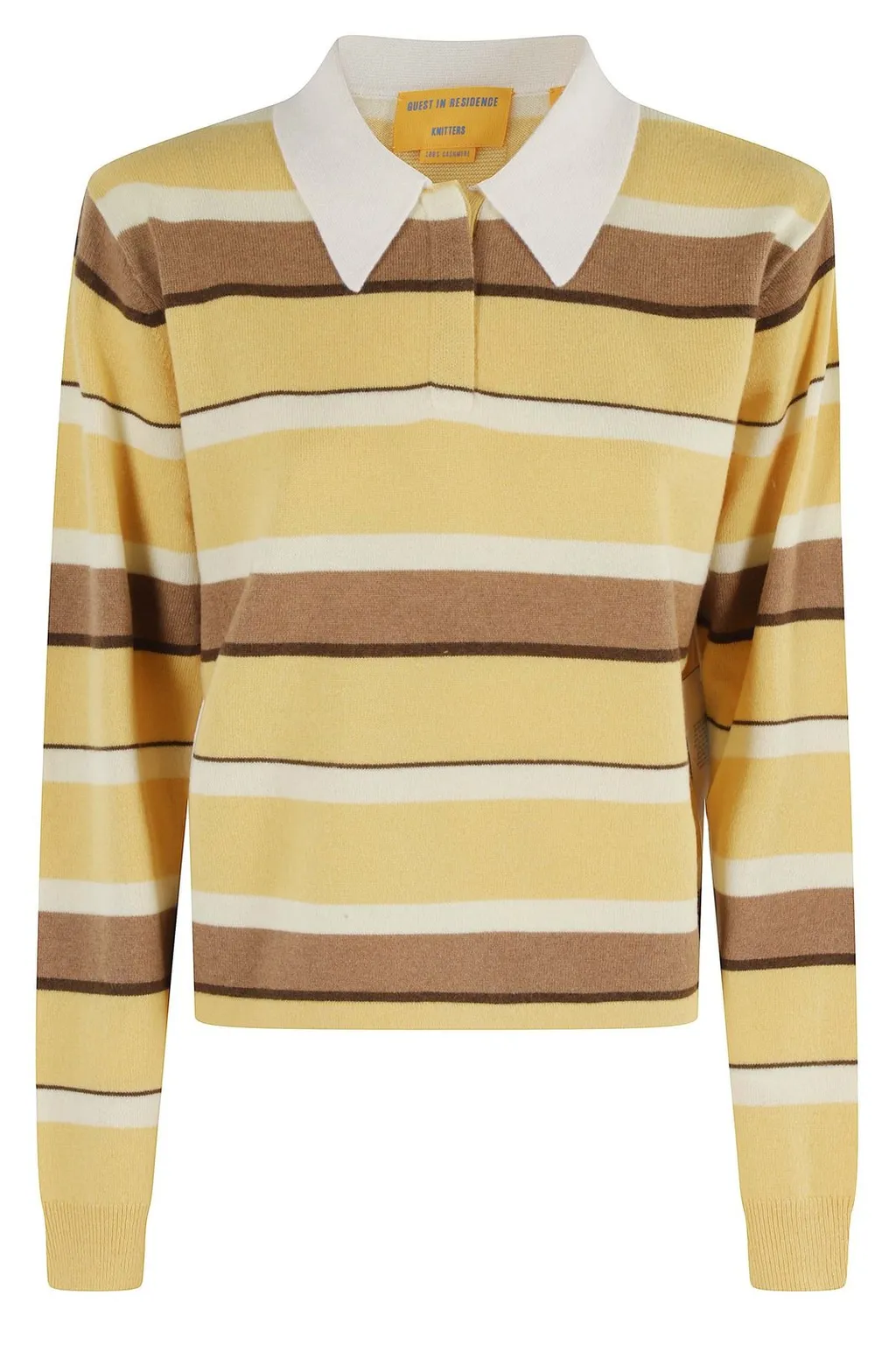 Guest In Residence Cropped Stripe Rugby Knitted Top