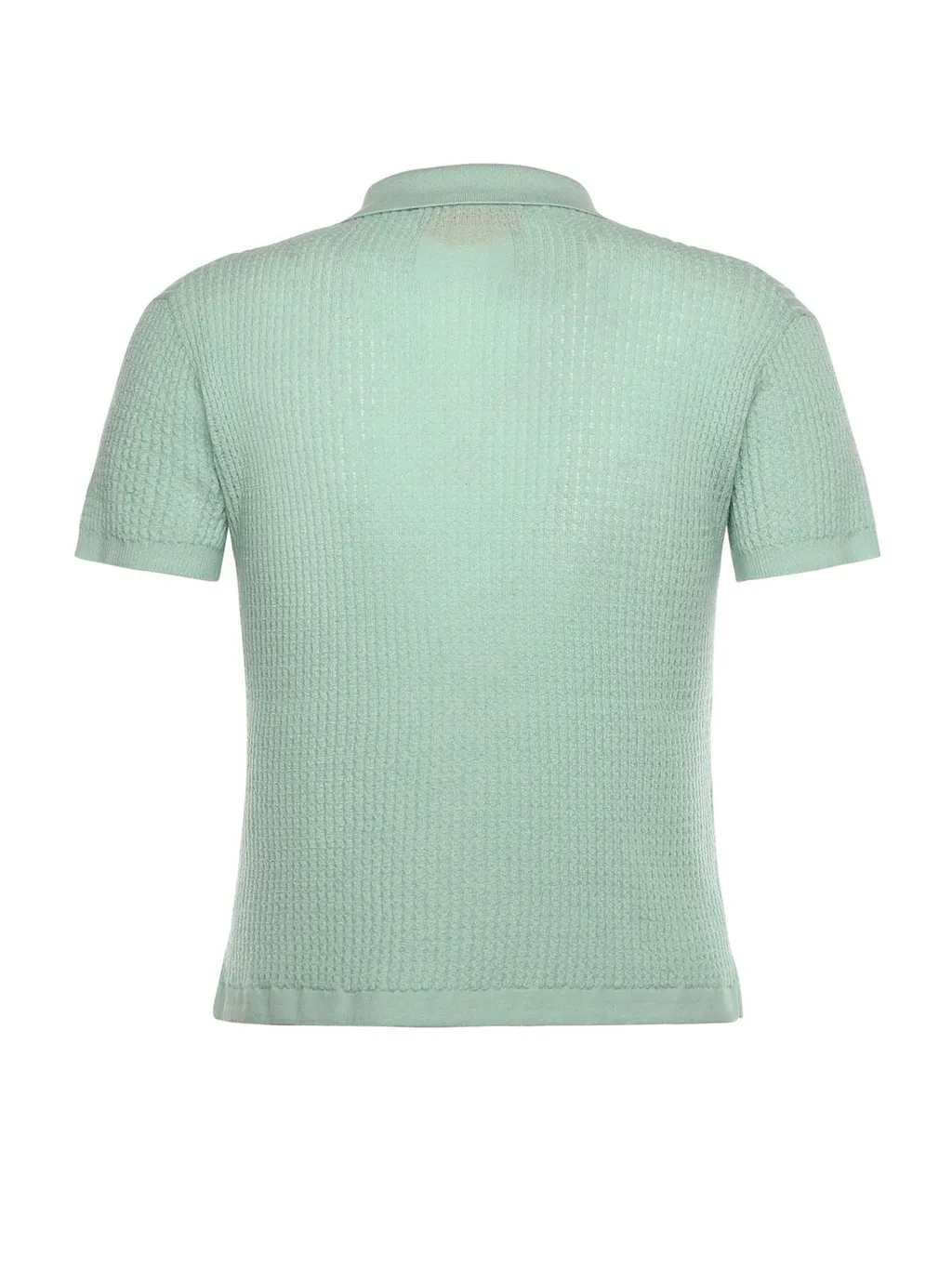 Guest In Residence Textured Knit Polo Top