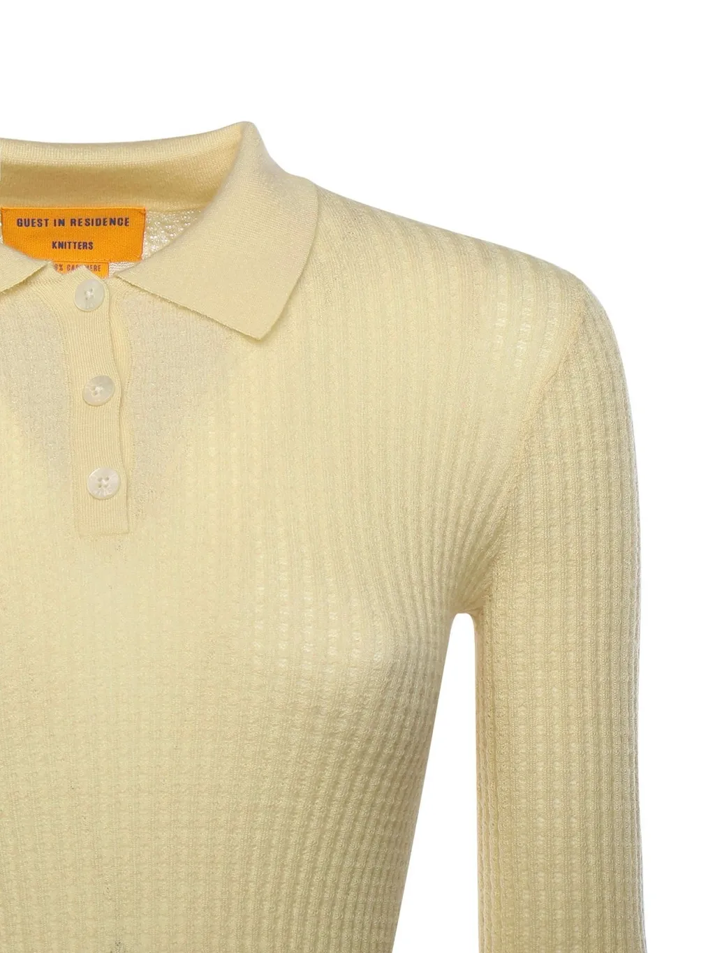 Guest In Residence Ribbed Polo Knitted Top