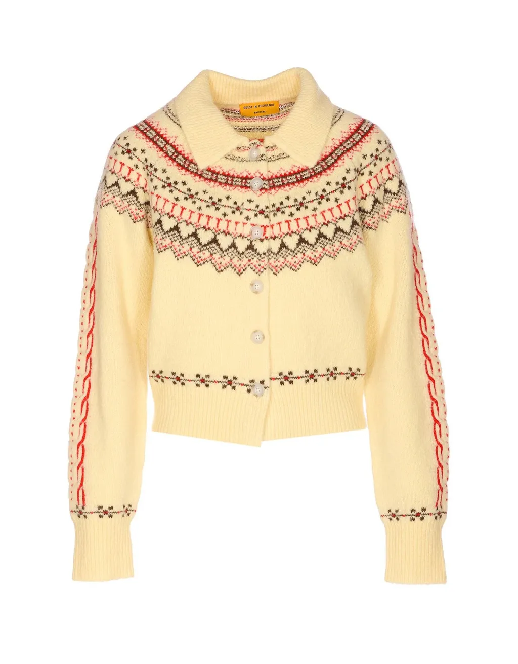 Guest In Residence Mist Combo Embroidered Cardigan